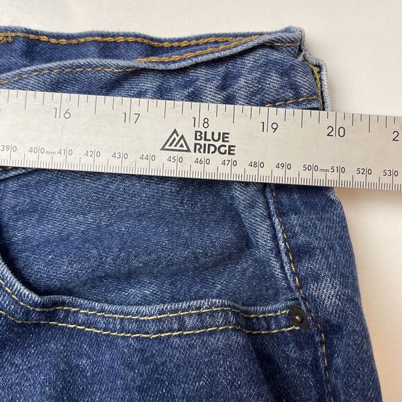 Levis 501 Jeans Men's Size 42x32 Blue Denim Button Fly Original Regular Fit - Picture 9 of 13